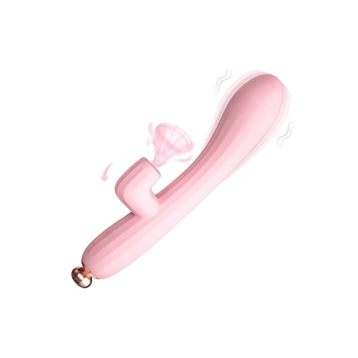 Consolador Vibrador Punto G Succionador Clitoris Y Pezones