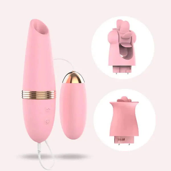 Vibrador Succionador y Huevo intercambiables x3